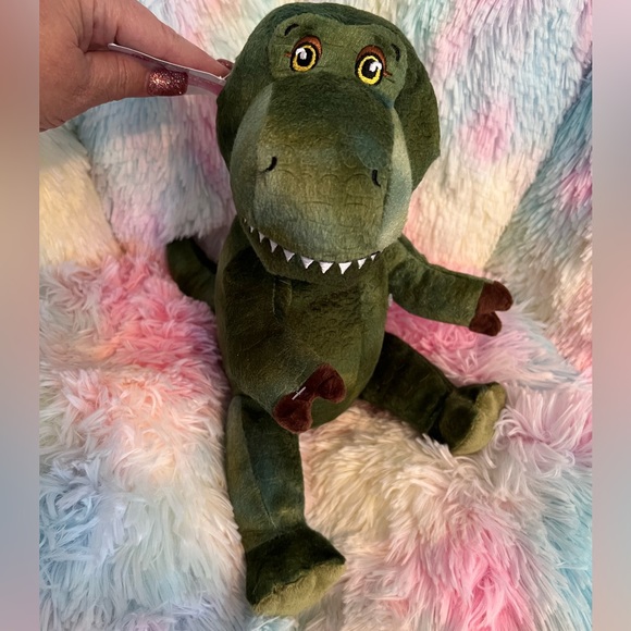 Green Dinosaur 9.5”x11” Stuffed Animal * Handsome & Personable Smile with Teeth - Picture 2 of 13